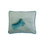 Embroidered Pet Bed And Bone Gift Set Teal Velvet, thumbnail 4 of 9