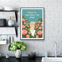 Wake Up And Smell The Rosé Wine Print, thumbnail 4 of 4