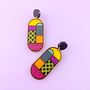 Graphic Pattern Acrylic Earrings, thumbnail 6 of 9