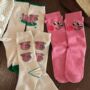 Novelty Fun Socks Size Five To Nine ~ Percy Pig Socks Three Pack, thumbnail 1 of 5