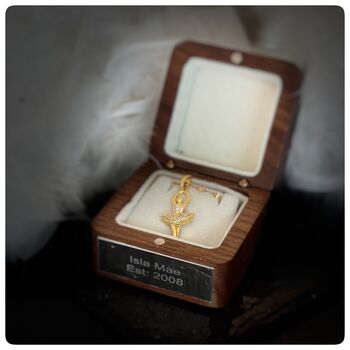 Personalised 18ct Gold Plated Ballerina Necklace, 4 of 12