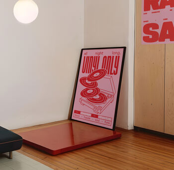 Vinyl Only Music Print Record Poster Disco, 6 of 11