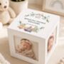 Personalized White Wood Distressed Photo Cube, thumbnail 1 of 5