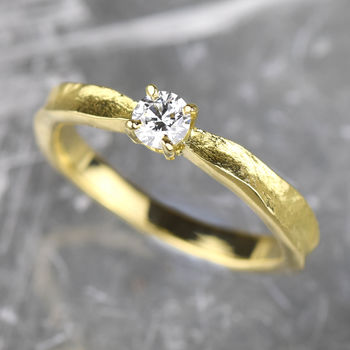 Tinkerbell Gold 0.25ct Diamond Engagement Ring, 7 of 8