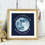 We Love You Round The Moon Personalised Fabric Art, thumbnail 1 of 5