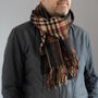Merino Lambswool 50cm Wide Check Scarves, thumbnail 3 of 8