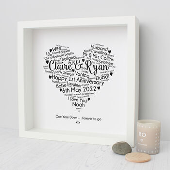 Personalised 1st Anniversary Gift For Husband Or Wife, 4 of 6