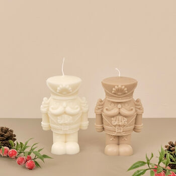 Large Christmas Nutcracker Candle And Christmas Decor, 3 of 12