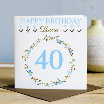 40th birthday card for her by lisa marie designs | notonthehighstreet.com