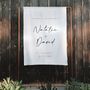 Personalised Typist Cotton Wedding Welcome Sign, thumbnail 2 of 7