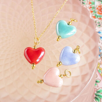 Four In One Glazed Ceramic Heart Necklace, 4 of 7