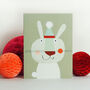 Mini Rabbit Greetings Card, thumbnail 4 of 5