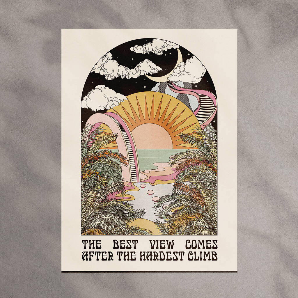 'The Best View' Art Print, Unframed By OMG Kitty | notonthehighstreet.com