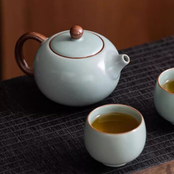 Crackle Glaze Teapot – Ru Series, 3 of 5