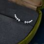 Sterling Silver Tiny Shooting Star Cz Stud Earrings, thumbnail 1 of 11