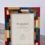 Natalini Multi Coloured Marquetry Larger Photo Frame, thumbnail 2 of 4