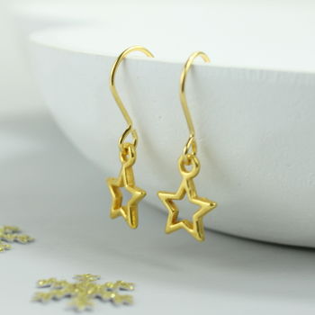 Gold Plated Star Earrings, 7 of 10