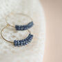 Sapphire Hoop Earrings, thumbnail 3 of 7