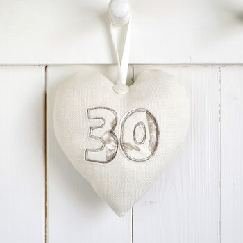 Personalised 30th Pearl Wedding Anniversary Heart Gift, 6 of 10