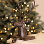 Woodland Reindeer Christmas Stocking Holder, thumbnail 1 of 5