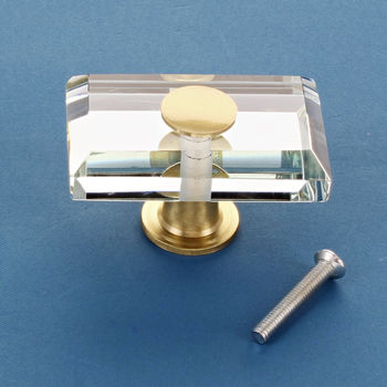 Alchemy Brass Clear Glass Cupboard Door Handles, 7 of 8