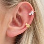 18ct Gold Plated Or Sterling Silver Bee Ear Cuffs, thumbnail 1 of 6