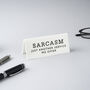 White Acrylic Desk Sign | 'Sarcasm Just Another Service We Offer' | Office | Desk Sign, thumbnail 1 of 2