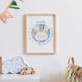 Bunny Check New Baby Personalised Print, thumbnail 2 of 3