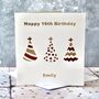 Personalised Birthday Party Hat Gold Foil Card, thumbnail 2 of 4