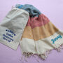 Personalised Soft Cotton Throw, Anniversary Gift, thumbnail 5 of 11