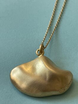 22ct Gold Vermeil Slender Shell Pendant Necklace, 2 of 4