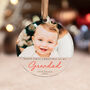 Personalised Grandad First Christmas Bauble With Photo, thumbnail 3 of 6