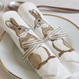 Set Of Two Embroidered Rabbit Napkins, thumbnail 1 of 5