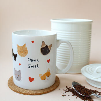Best Cat Mum, Personalised Mug By Heather Alstead Design