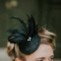 Classic Black Fascinator, thumbnail 1 of 6