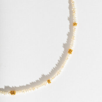 Beaded Pearl And Gold Vermeil Plated Necklace, 4 of 6