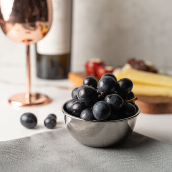 Solid Copper Snack Bowl, Silver Colored Copper, 3 of 6