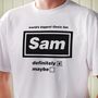 Personalised World's Biggest Oasis Fan Name T Shirt, thumbnail 1 of 3