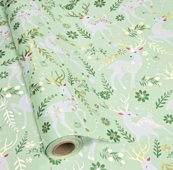 Double Sided Pink And Foil Christmas Wrapping Paper, 5 of 7