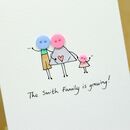 Personalised 'button Family' Handmade Card By Hannah Shelbourne Designs ...