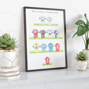 Personalised Football Shirt Family Tree Gift, 2 of 8