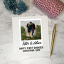 First Engaged Christmas 3D Photo Card, thumbnail 3 of 4