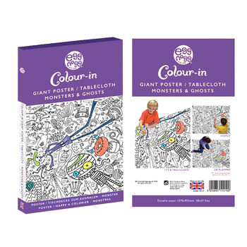 Colour In Poster Tablecloth Monsters Personalise It, 4 of 6