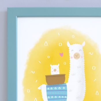Personalised Llama And Baby Print, 2 of 2
