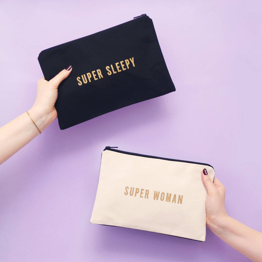 Super Sleepy / Super Woman Double Sided Pouch, 1 of 5