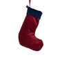 Luxury Mini Christmas Stocking Red Claret Velvet, thumbnail 2 of 5