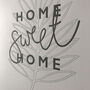 Personalised Home Letterpress Palm Print Grey, thumbnail 2 of 3