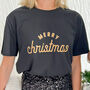 Merry Christmas T Shirt | Black, thumbnail 1 of 2