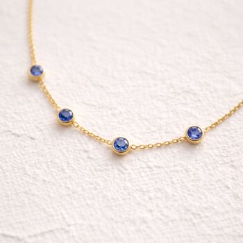 Blue Sapphire Stud Earrings, 4 of 5