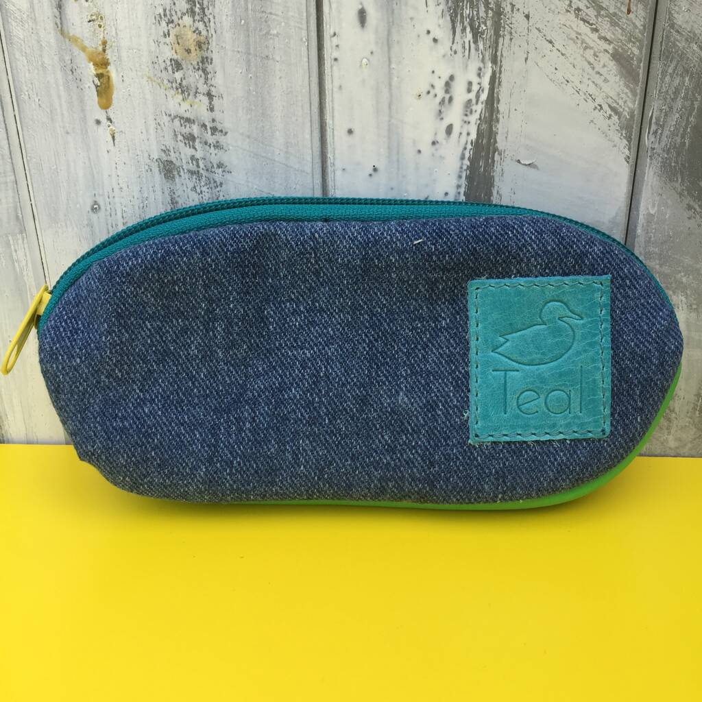 Recrafted Denim Glasses Case By Teal | notonthehighstreet.com